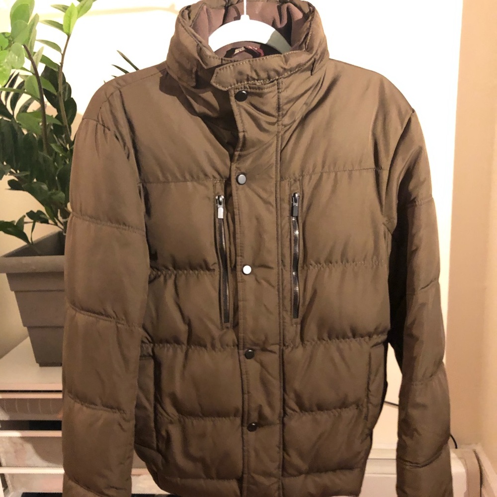Zara Men Brown Bomber Coat Jacket